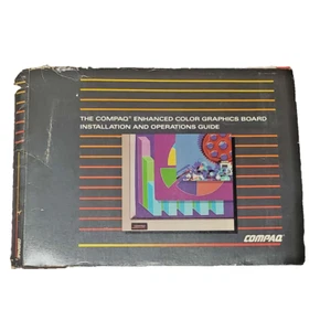 Vintage 1986 Compaq Enhanced Color Graphics Board EGA card manual install guide - Afbeelding 1 van 4