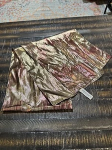 Oscar de la Renta Studio Schal rot und gold Lamé Metallic 10x54" - Bild 1 von 5