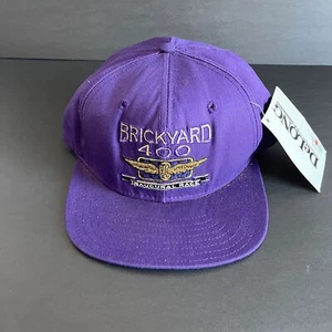 VTG Brickyard 400 Inaugural Race Purple DeLong Snapback Hat, NWT - Picture 1 of 4