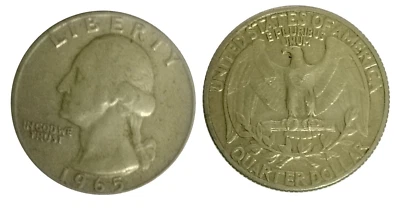 coin US. 1965 united states of america quarter dollar - Image 1 of 4