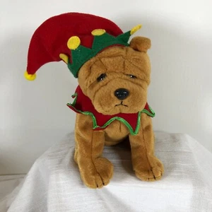 TY Beanie Baby Elfis Bulldog 2006 Rare Christmas Holiday Exclusive Limited - Picture 1 of 4
