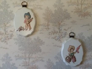 Vintage Cowgirl and Cowboy Ceramic Plaques - Picture 1 of 1