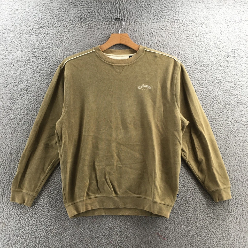 Callaway 卫衣男式 XL 绿色 Dolman 长袖圆领休闲套衫 — 第 1/4 张图片