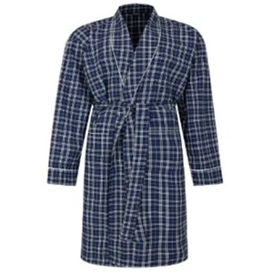 Espionage Traditional Checked Dressing Gown Polycotton Mens Robe 2XL-8XL PJ157 - Picture 1 of 2