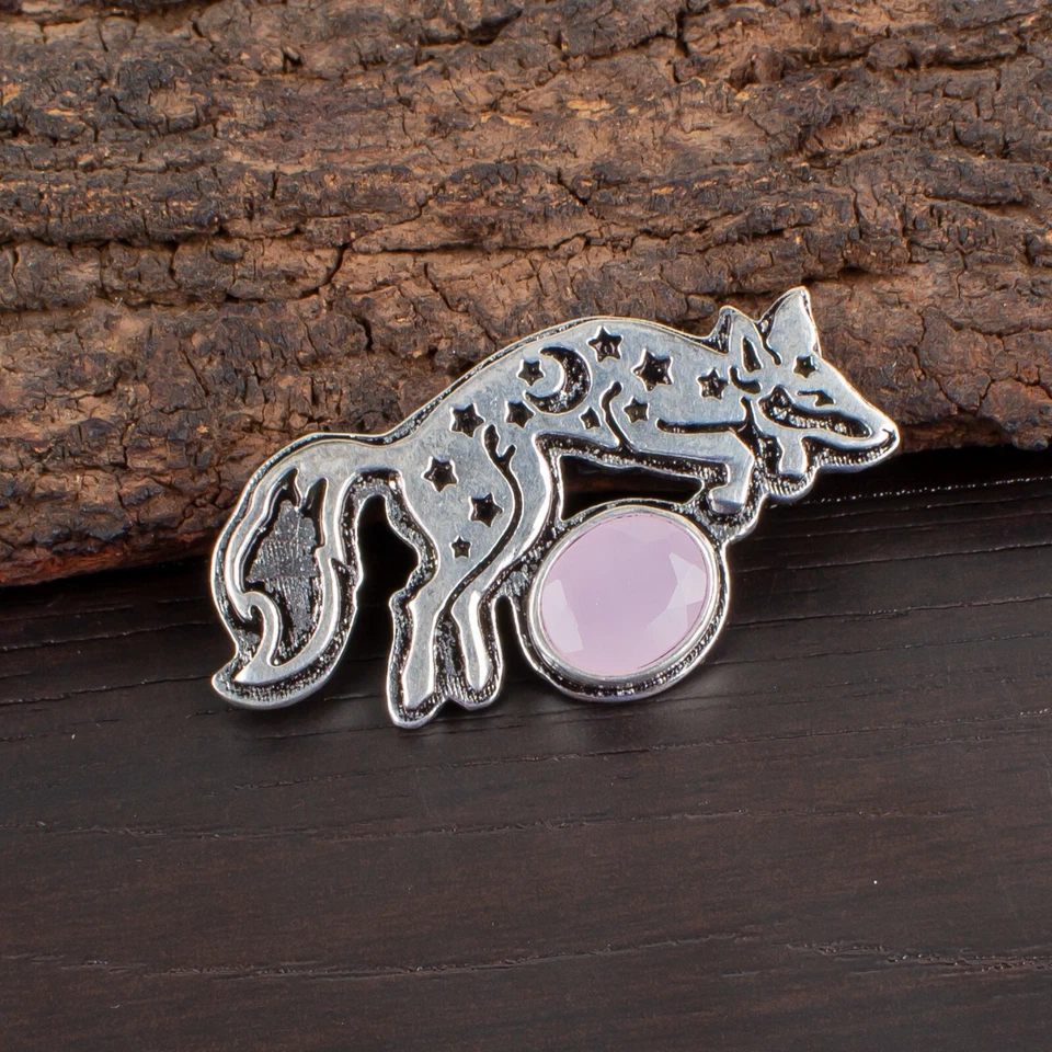 Colgante de diseñador de joyas de plata esterlina 925 con piedras preciosas de calcedonia rosa regalo de 1,03" Foto 1 de 1