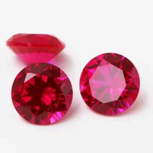 5.80CT Natural Red Ruby Round Cut 9mm 2pcs Lot Loose Gemstone. - Picture 1 of 4