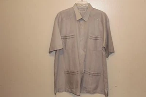 RENATO COLLEZIONE MEN'S CASUAL SHIRT 2X BIG & TALL GRAY NECK 18" - Picture 1 of 9