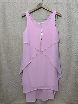 Ya Лос-Анджелес ярусный слой платье розовый без рукавов Fairycore потоки большой - Изображение 1 из 4