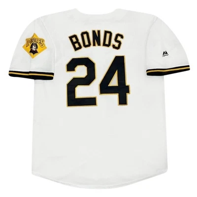 Camiseta deportiva Barry Bonds 1992 Pittsburgh Pirates Home blanca Cooperstown grande para hombre Foto 1 de 3