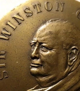 CHURCHILL SIR WINSTON 56mm Médaille Française Royaume-Uni Angleterre Britannique - Photo 1/3