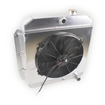 Fit 1955-59 Chevy Truck 3100 3200 GMC 100 150 V8 3-Row Radiator Cooling Kit Foto 1 de 4