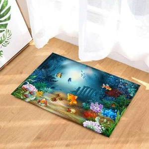 Funny Ocean Cute Fish Bath Mat Foam Floor Mats for Home Room Indoor,Washable - Picture 1 of 7
