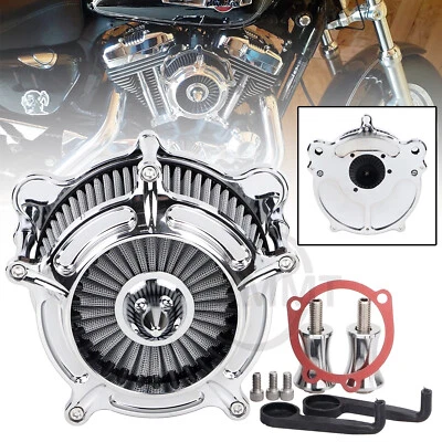 Kit de filtro de admisión gris filtro de aire para Harley Dyna Electra Glide Road King FLHR Foto 1 de 4
