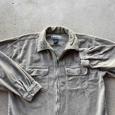 Jaqueta Quiksilver Masculina Vintage Grande Bege Veludo com Zíper Surf Skate Anos 90 Y2K - Imagem 1 de 4