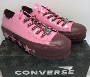 Converse Womena Sz 7 CTAS Lift Platform OX Miley Cyrus Pink Cosplay 563718C - Picture 1 of 7