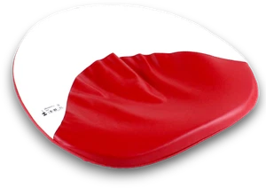 R1015 White & Red Seat Cushion fits Ford New Holland Tractors - Pan Style Seat - Picture 1 of 3