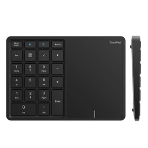 Rechargeable Numeric 22 keys Keypad With Touchpad Bluetooth 2.4G Wireless - Picture 1 of 16