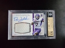2015 National Treasures Collegiate David Johnson Auto Jersey Rc /99 BGS 9.5