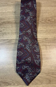 Pure Silk by Wembley - Men's Silk Necktie Floral Design - EX - Picture 1 of 3