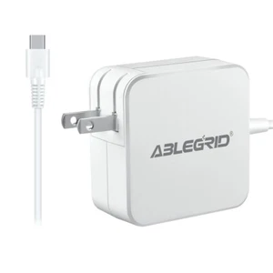 White 45W USB-C AC Adapter Charger For Toshiba Portege X20W X30 Notebook Power - Picture 1 of 4