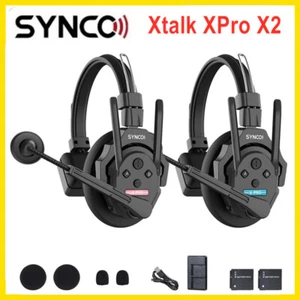 SYNCO XTalk XPro2 X2 2.4GHz Wireless Intercom Headset System 1640ft Full-Duplex - Picture 1 of 10