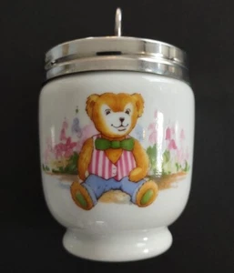 Royal Worcester “Wooster Bear” porcelain egg Coddler w/lid - England - 1993 - Imagen 1 de 5