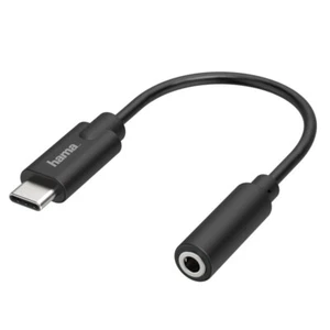 Hama Audio-Adapter USB-C-Stecker - 3,5-mm-Klinke-Buchse Stereo schwarz - Bild 1 von 1
