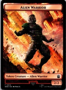 Magic the Gathering Alien Warrior / Treasure Token #030 Doctor Who Commander MTG - Picture 1 of 1