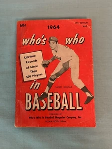 1964 Who's Who in the Baseball Major Leagues Edition SANDY KOUFAX VINTAGE - Picture 1 of 5