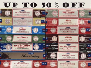 SATYA INCENSE STICKS Genuine NAG CHAMPA 15g Packs Match & Mix Scent Joss Insence - Picture 1 of 13