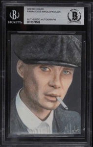 Peaky Blinders Cillian Murphy Thomas Shelby Original Art Sketch Card 1/1 BAS - Picture 1 of 2