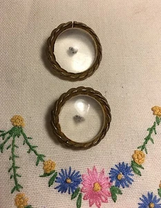 Vintage Lucite Plastic Buttons Metal Shank Lot BS-14 - Picture 1 of 4