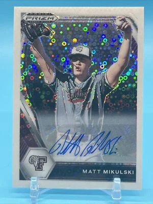 Matt Mikulski 2021 Panini Prizm Draft Picks White Disco Prizm Auto /50 🔥 - Image 1 of 2