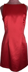 CDC Evening Women's Dress Red Satin Size 14 Retail $88 - Picture 1 of 3