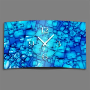 Abstrakt blau Designer Wanduhr modernes Wanduhren Design leise kein ticken DIXTI - Bild 1 von 5