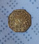 1855 California Fractional Gold Indian Wreath #3 Type Damage (Residue?)