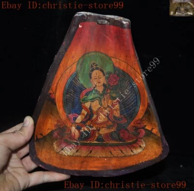 Tibet Buddhism green tara Kwan-Yin GuanYin goddess Buddha Statue Thangka Tangka - Image 1 of 4
