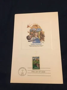 Alaska Statehood 1959-1984 Stamp with Postcard First Day Issue - Picture 1 of 2