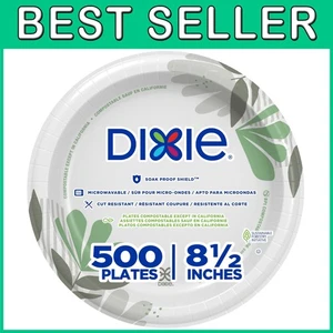 Dixie 8.5" Paper Plates, Pathways Design, 500 Count - Picture 1 of 12