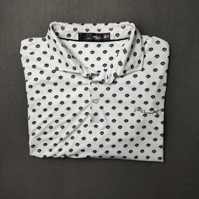 RLX Ralph Lauren Polo Shirt Mens 2XL White Floral Print Golf Performance Stretch - Image 1 of 4