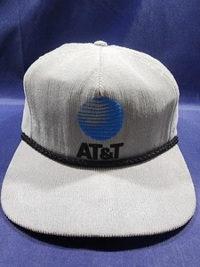 Vintage AT&T Mütze blau/grau Cord Seil Krempe Strapback Cap - Bild 1 von 11
