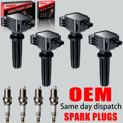 4x Bobina de encendido y bujía de iridio marca OEM para Ford Focus Edge Fusion UF670 Foto 1 de 4