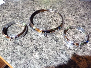 OEM Harley-Davidson 4.5" Passing Lamp Trim Ring Chrome Take-Off and Head Light 7 - Picture 1 of 4