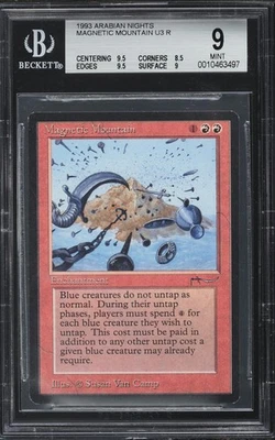 1993 Magic The Gathering Arabian Nights Magnetic Mountain U3 :R: #57 BGS 9.0 - Image 1 of 2