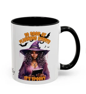 Divertente pianificatore di feste per eventi a tema Halloween personalizzato in viola tazza 11 oz - Foto 1 di 2