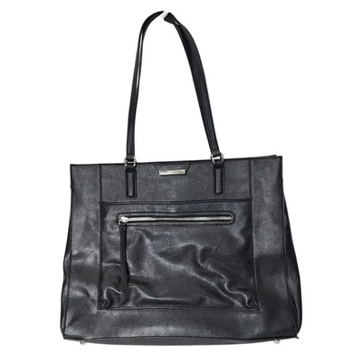 Bolso de Hombro Nine West 'Just Zip It' Grande Negro, Floral, Computadora Negocios Foto 1 de 4