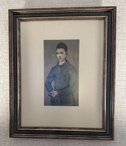 Picasso Vintage Print "Blue Boy" 21”x17”Framed Shorewood Publishers Penn Prints - Picture 1 of 4