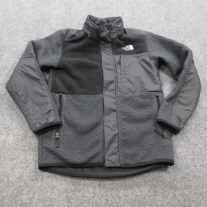 The North Face Jacket Boys Large Gray Fleece Long Sleeve Outdoor Logo Full Zip - Picture 1 of 14
