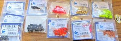 Paquetes Eumer de 20 cabezales de cono de tubo de salmón de latón para atar moscas todos los colores  Foto 1 de 4