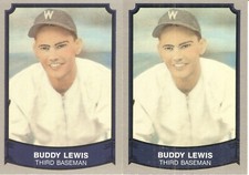 2 CARD 1989 PACIFIC BASEBALL LEGENDS BUDDY LEWIS BASEBALL CARD  #119
